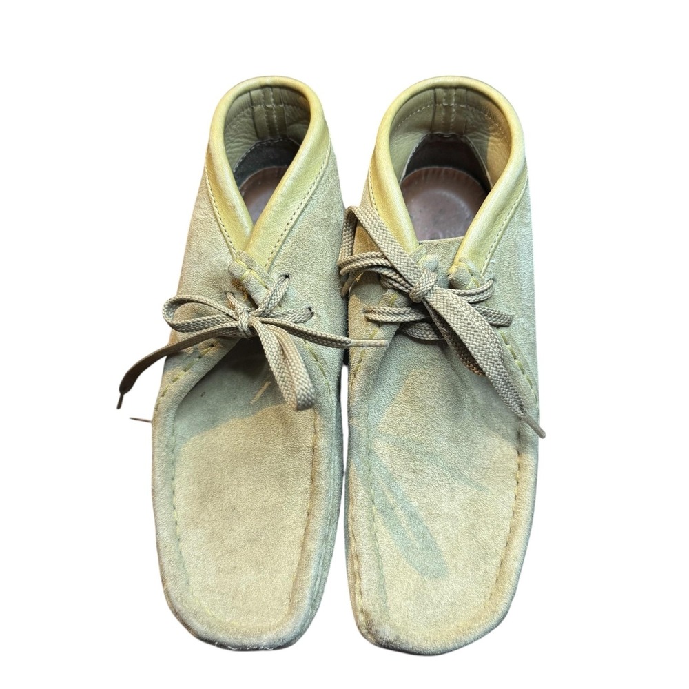 Clarks Originals Wallabee Boots Womens 5 Beige Suede Leather Crepe Ankle Chukka
